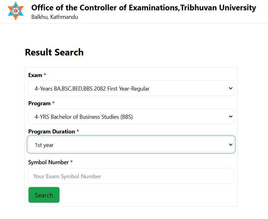 Exam Result of Tribhuvan University BBS 1st Year has been Published 2082